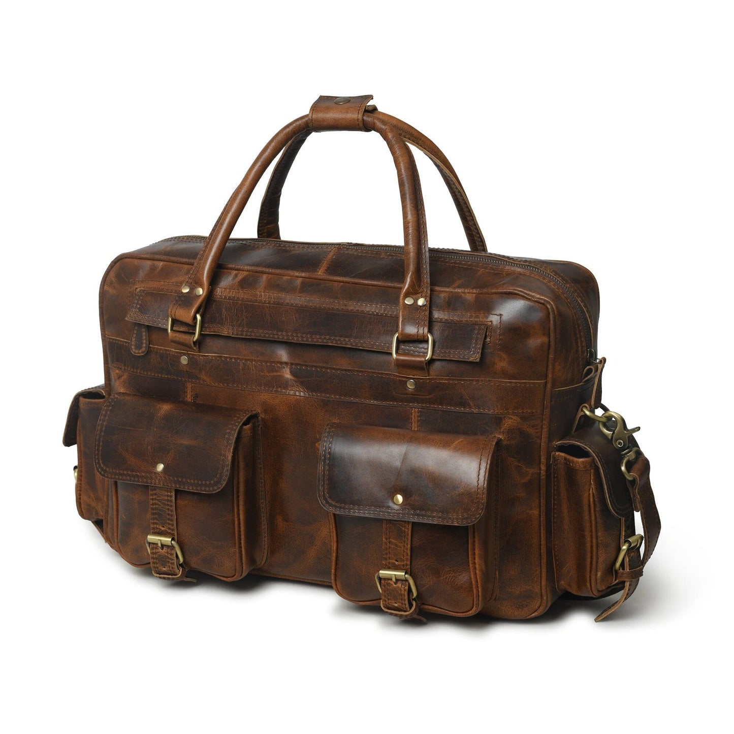 Finn Handcrafted Buffalo Leather Laptop Briefcase - Toms Vogue