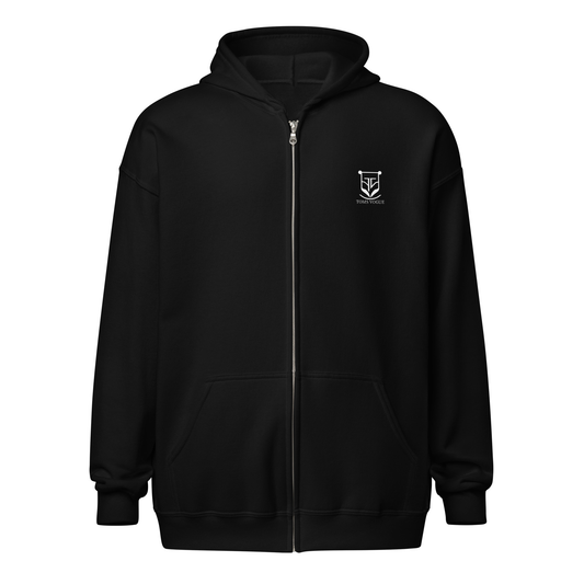 Plain Unisex Zipper Hoodie - Toms Vogue - Toms Vogue